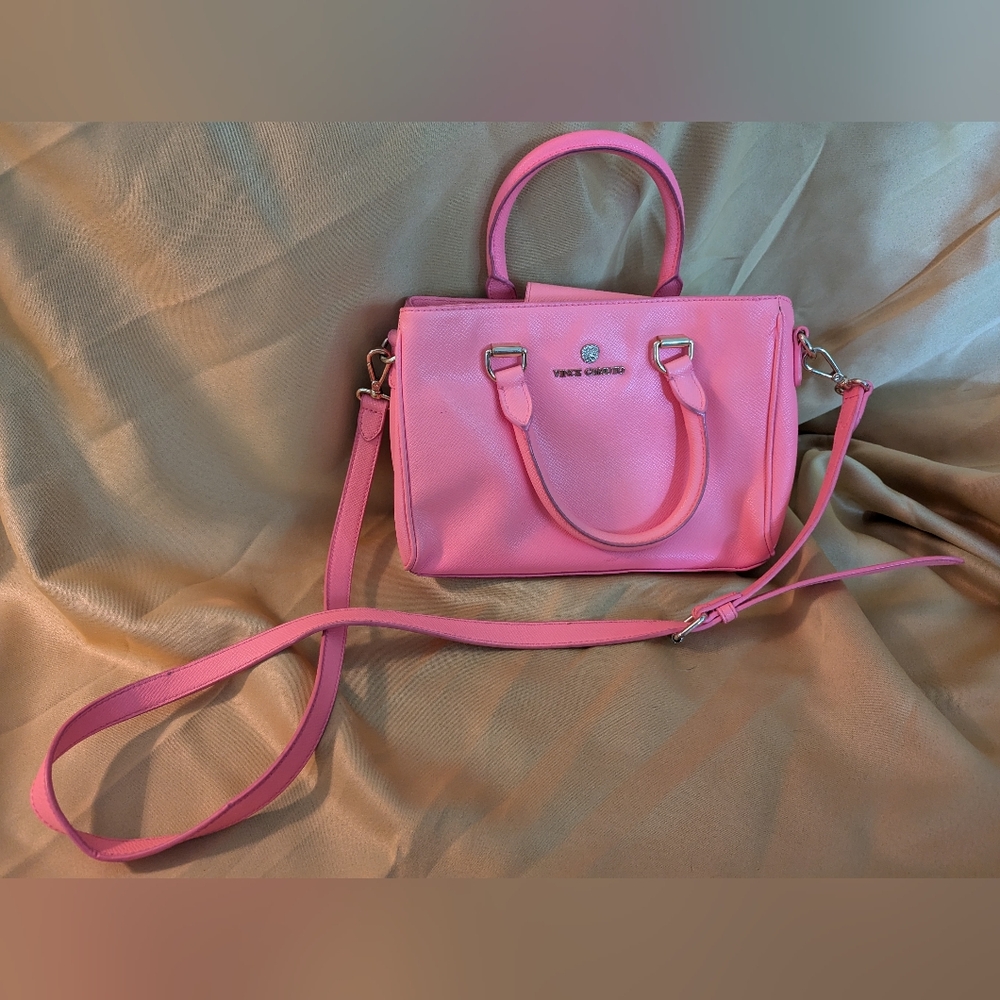 Vince camuto fiesta pink Thea bag purse satchel crossbody barbie core